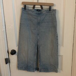 Khaite denim midi skirt